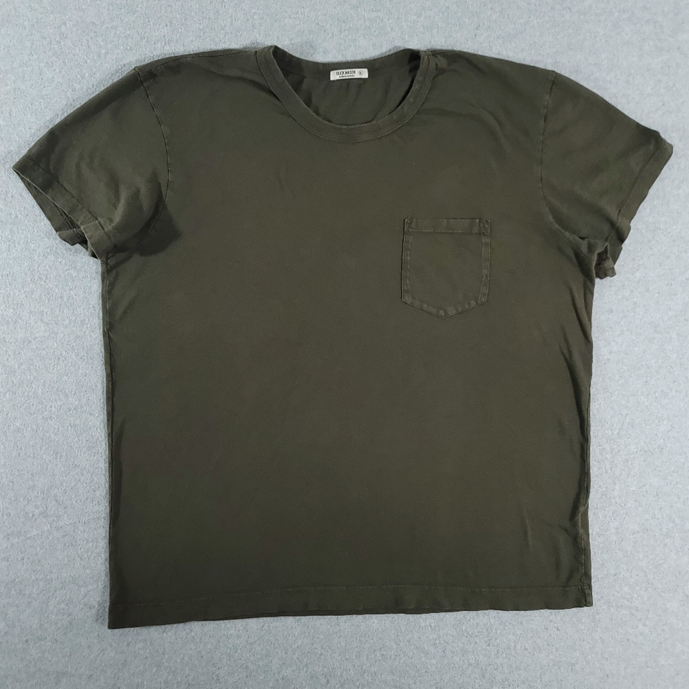 Buck Mason Shirt Mens Size XL Green Short Sleeve Lightweight Pocket Tee